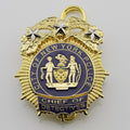 NYPD Chief of Detectives New York Police Badge Replica Movie Props With Three Stars